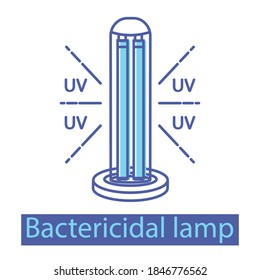 UV Light Disinfection Color Icon. Ultraviolet Light Sterilization Of Air And Surfaces. Bactericidal Lamp. Surface Cleaning, Medical Decontamination Procedure. UV Lamp. Vector