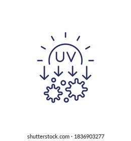 UV Light For Disinfection Line Icon