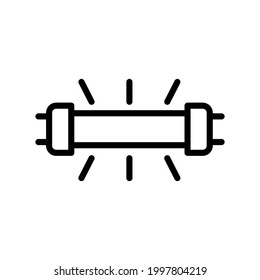 UV Light Disinfection Line Icon On White Background