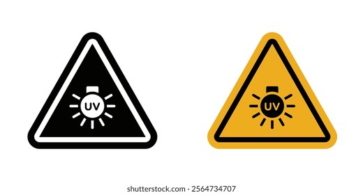 UV light do not look sign vectors in flat syle