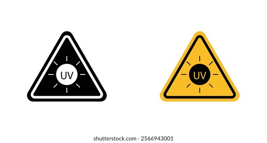 UV light do not look signs. vector signs set