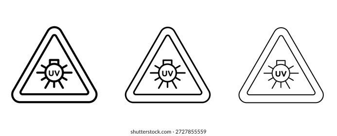 La luz UV no se ve signo Vector Logo Diseño Plantilla. Gráficos de trazo editables.