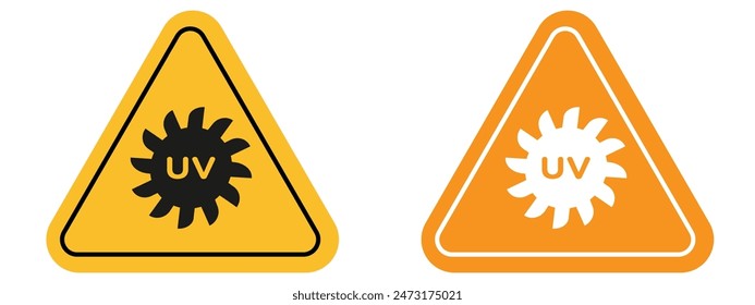 UV Light Hazard Sign Prevent Eye Damage by Avoiding UV Light
