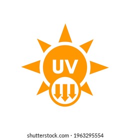 UV light radiation icon on white