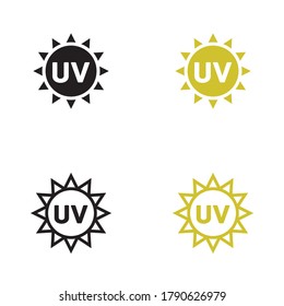 UV Light Sterilization Icon,symbol. Bacteria And Virus Killing, Cleaning And Disinfection Lamp Information Sign