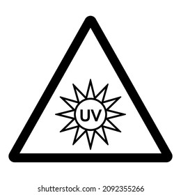Signo de símbolo de luz UV, Ilustración vectorial, Aislar en etiqueta de fondo blanco. EPS10