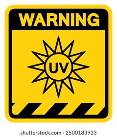 UV Light Warning Sign, Vector Illustration, Isolate On White Background Label .EPS10