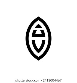 UV line geometric monogram with high quality professional design that will print well