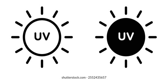 Conjunto de vetores de ícone de revestimento UV.
