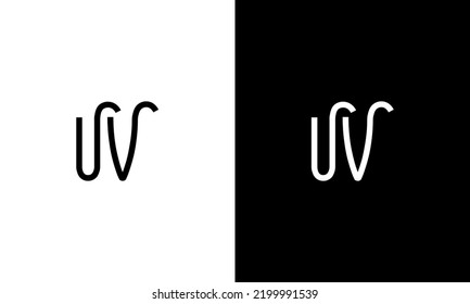 UV logo design. Initial UV letter logo design vector template.