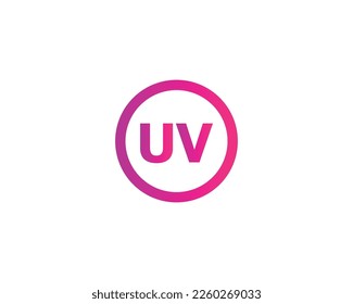 UV Logo design vector template