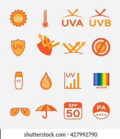 Uv . Logo And Icon Vector , Set Of 16 Ultraviolet