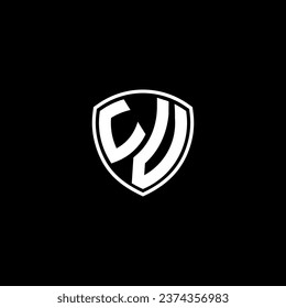 UV logo monogram emblem style with shield shape design template ideas