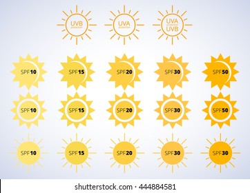 UV LOGO and spf with orange color