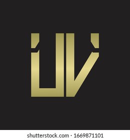 Logotipo UV con plantilla de diseño de forma escamosa con colores dorados