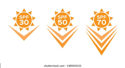 UV LOGO , uva uvb and spf with orange color