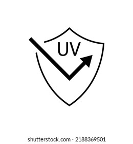 Diseño de icono de protección UV aislado en fondo blanco. ilustración vectorial