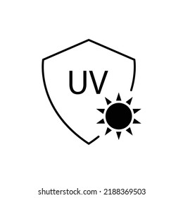 Diseño de icono de protección UV aislado en fondo blanco. ilustración vectorial