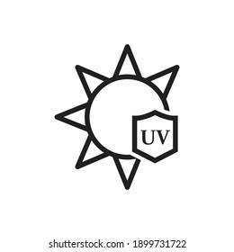 UV protection icon design. vector illustration