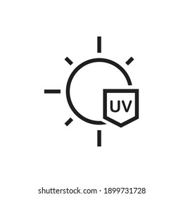 UV protection icon design. vector illustration