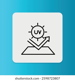 UV Protection icon. Editable stroke. Vector illustration.	