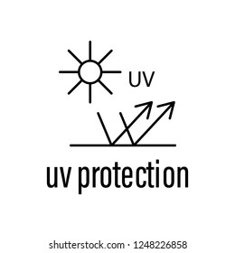 uv protection icon. Element of raw material with description icon for mobile concept and web apps. Outline uv protection icon can be used for web and mobile