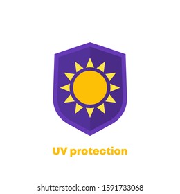 UV protection icon, flat design
