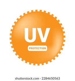 Uv protection icon isolated on white background. Logo and symbol. Sign. Vector illustration