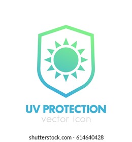 UV Protection Icon On White