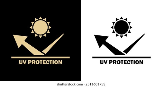 UV protection icon for product design.