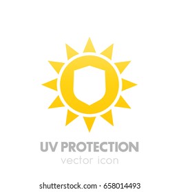 UV Protection Icon, Sun And Shield