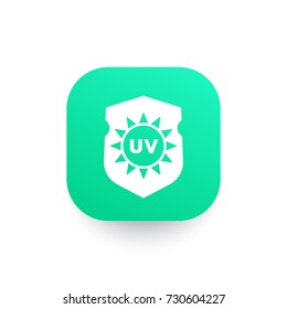 UV protection icon, symbol, vector illustration
