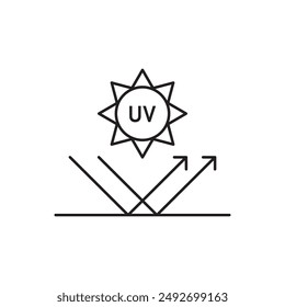 UV protection icon, template for graphic and web design. vector illustration