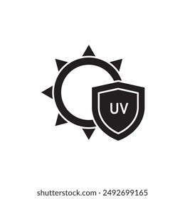 UV protection icon, template for graphic and web design. vector illustration