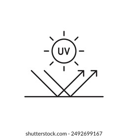 UV protection icon, template for graphic and web design. vector illustration