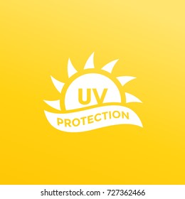 UV protection icon, ultraviolet light