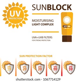 UV protection icon. Ultraviolet sunblock icon. SPF sun Protection icon. Vector illustration