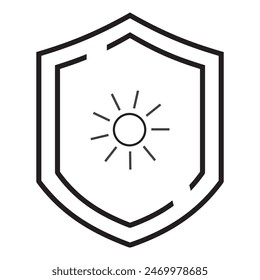UV protection icon vector design