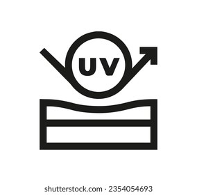 UV Protection icon vector. Linear style sign for mobile concept and web design. UV Protection symbol illustration. Pixel vector graphics - Vector.