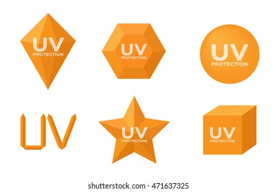 uv protection logo , 6 ultraviolet icon