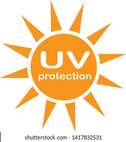 uv protection logo and icon on white background. flat style. UV radiation icon for your web site design, logo, app, UI. ultraviolet symbol. sun protection sign. 
