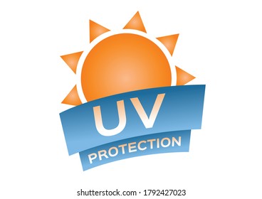 uv protection logo and icon on white