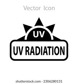 uv protection logo and icon, ultraviolet icon symbol illustration on white background..eps