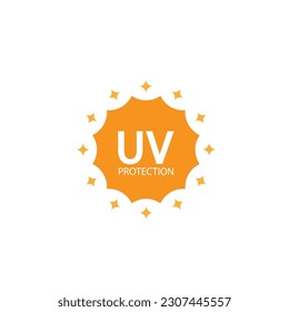 uv protection logo solar cream sunlight sunblock vector