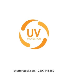uv protection logo solar cream sunlight sunblock vector