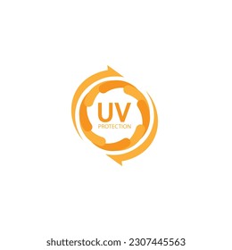 uv protection logo solar cream sunlight sunblock vector