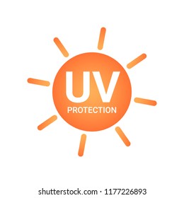 uv protection logo. vector illustration