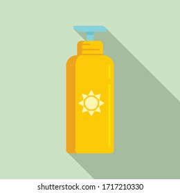 Uv protection lotion icon. Flat illustration of uv protection lotion vector icon for web design