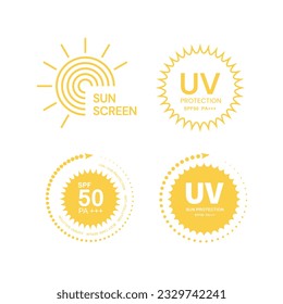 UV protection on white background,bubble shield. Solar protection screen from UV rays
