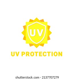 UV protection. UV radiation icon. Vector illustration
